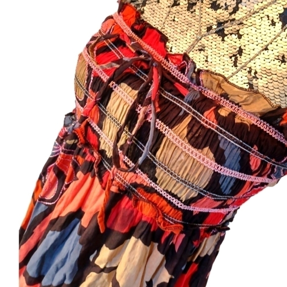 COLORFUL Printed Tube Top Summer Dress - Picture 3 of 11